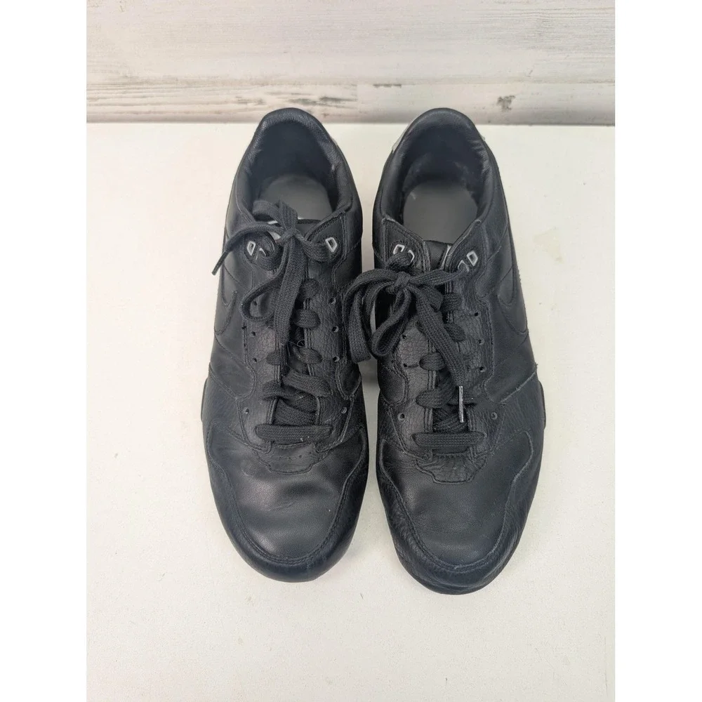 Nike Total 90 Shoes Mens Size 9 Black Leather Soccer Turf Sneakers 315044-001